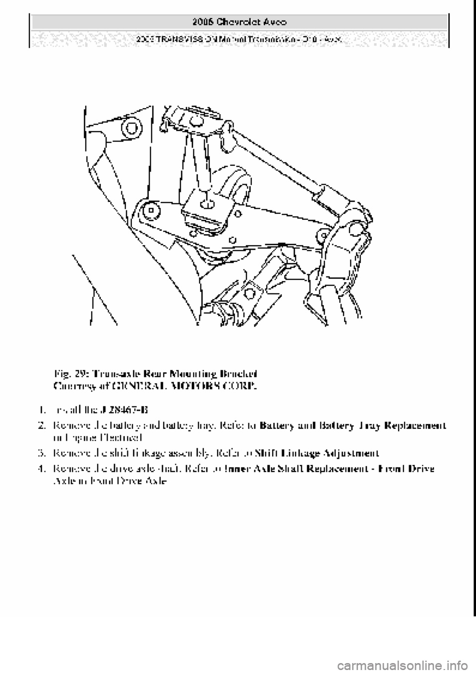 CHEVROLET AVEO 2002  Service Repair Manual 