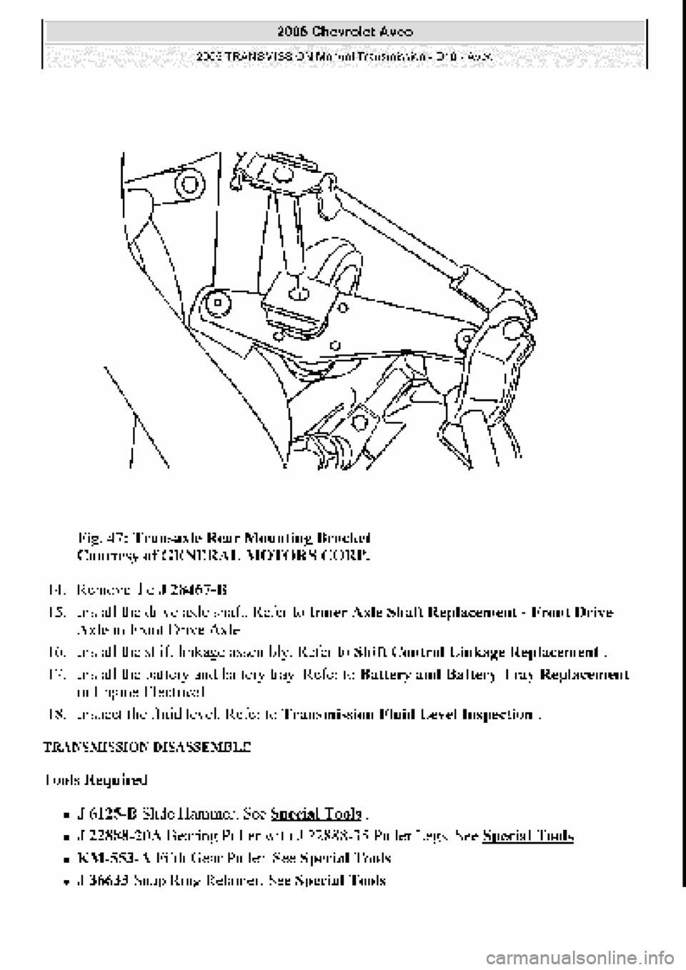 CHEVROLET AVEO 2002  Service Repair Manual 