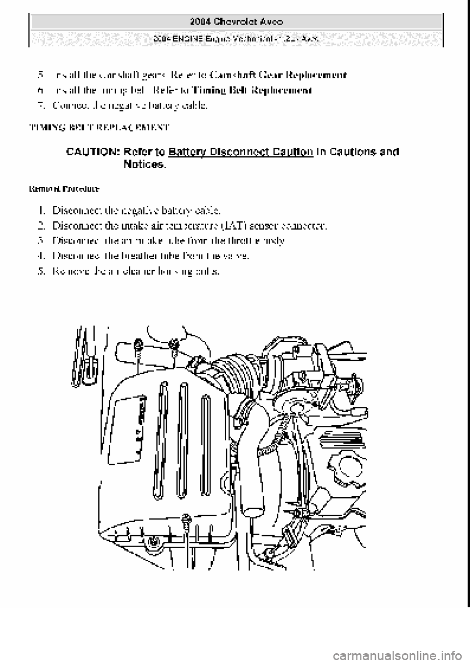 CHEVROLET AVEO 2002  Service Service Manual 