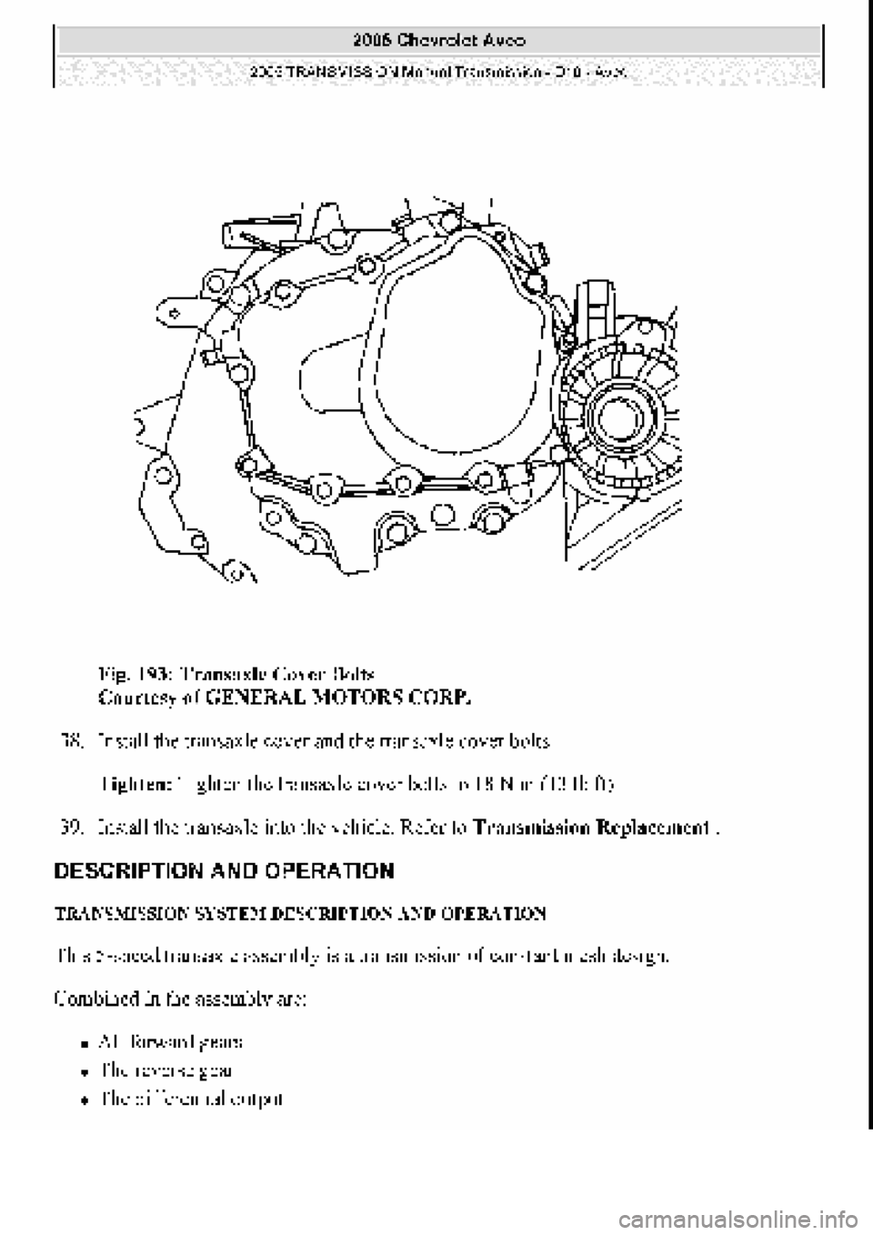 CHEVROLET AVEO 2002 Service Repair Manual CHEVROLET AVEO 2002 Service Repair Manual