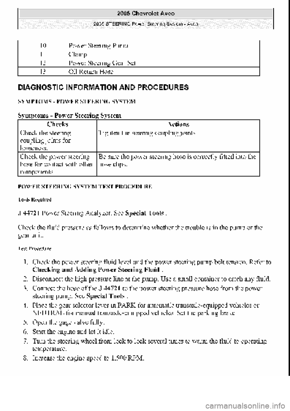 CHEVROLET AVEO 2002 Service Repair Manual CHEVROLET AVEO 2002 Service Repair Manual