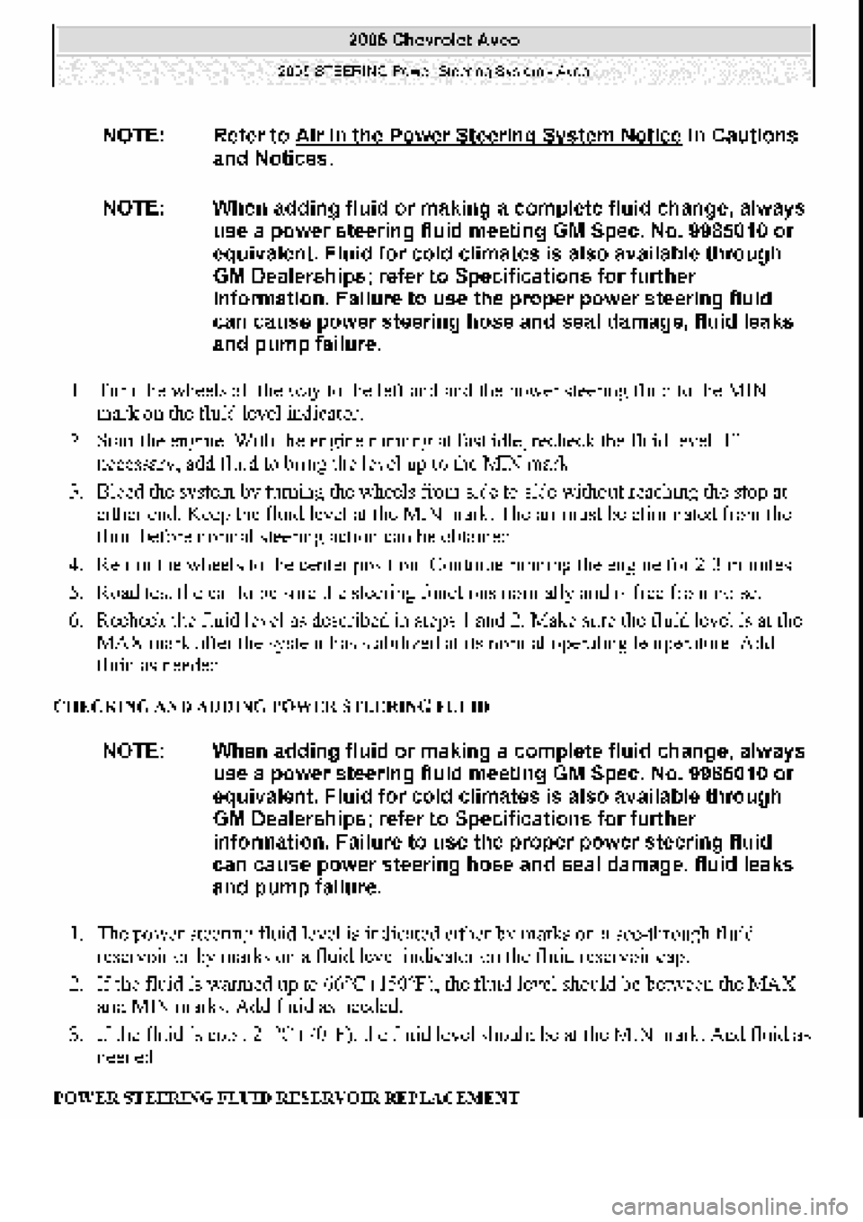 CHEVROLET AVEO 2002 Service Repair Manual CHEVROLET AVEO 2002 Service Repair Manual