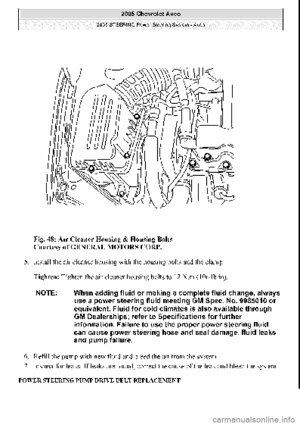 CHEVROLET AVEO 2002 Service Repair Manual CHEVROLET AVEO 2002 Service Repair Manual