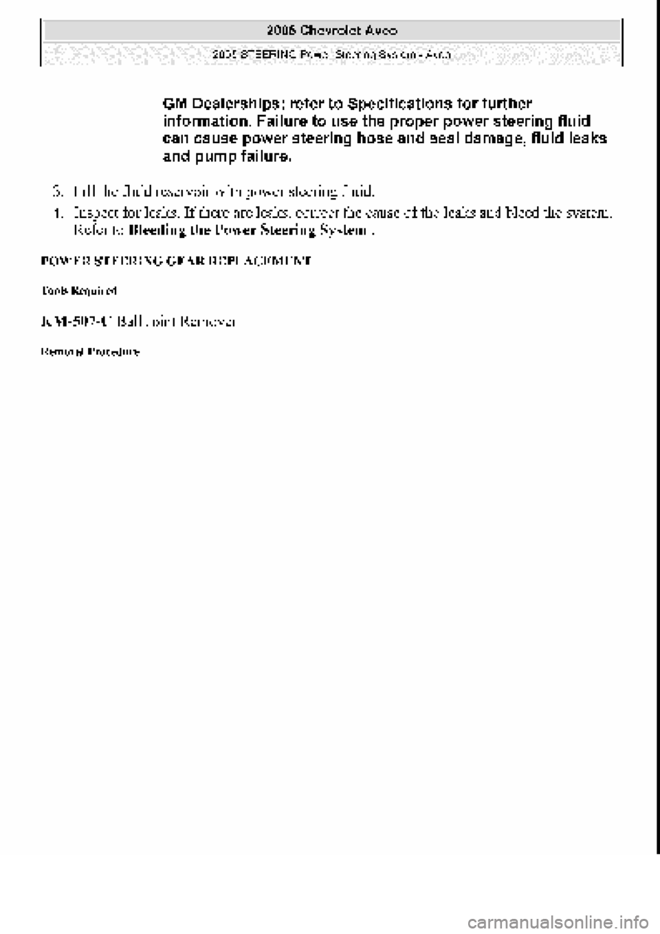 CHEVROLET AVEO 2002 Service Repair Manual CHEVROLET AVEO 2002 Service Repair Manual