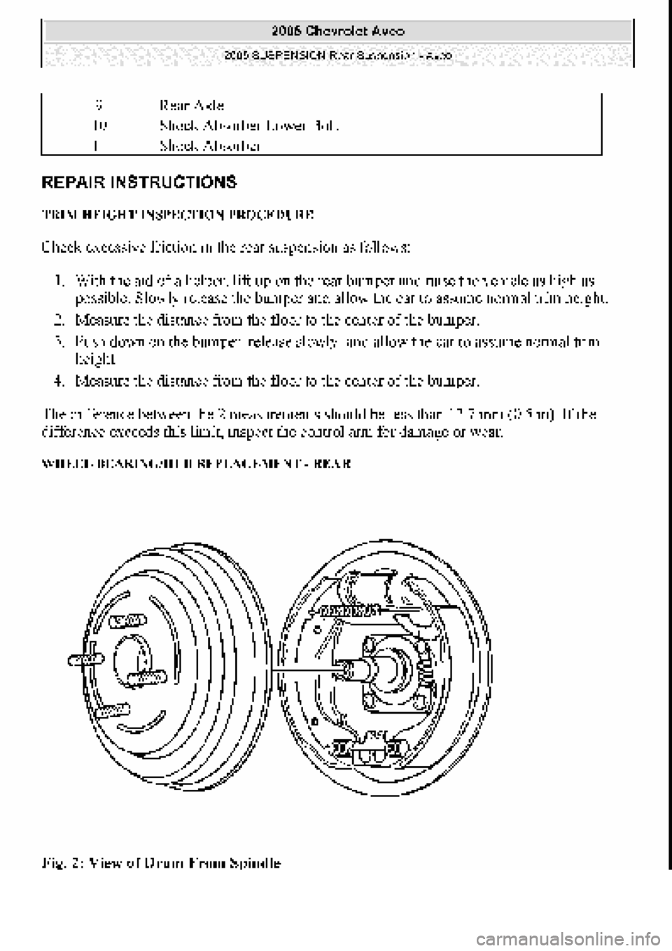CHEVROLET AVEO 2002 Service Repair Manual CHEVROLET AVEO 2002 Service Repair Manual