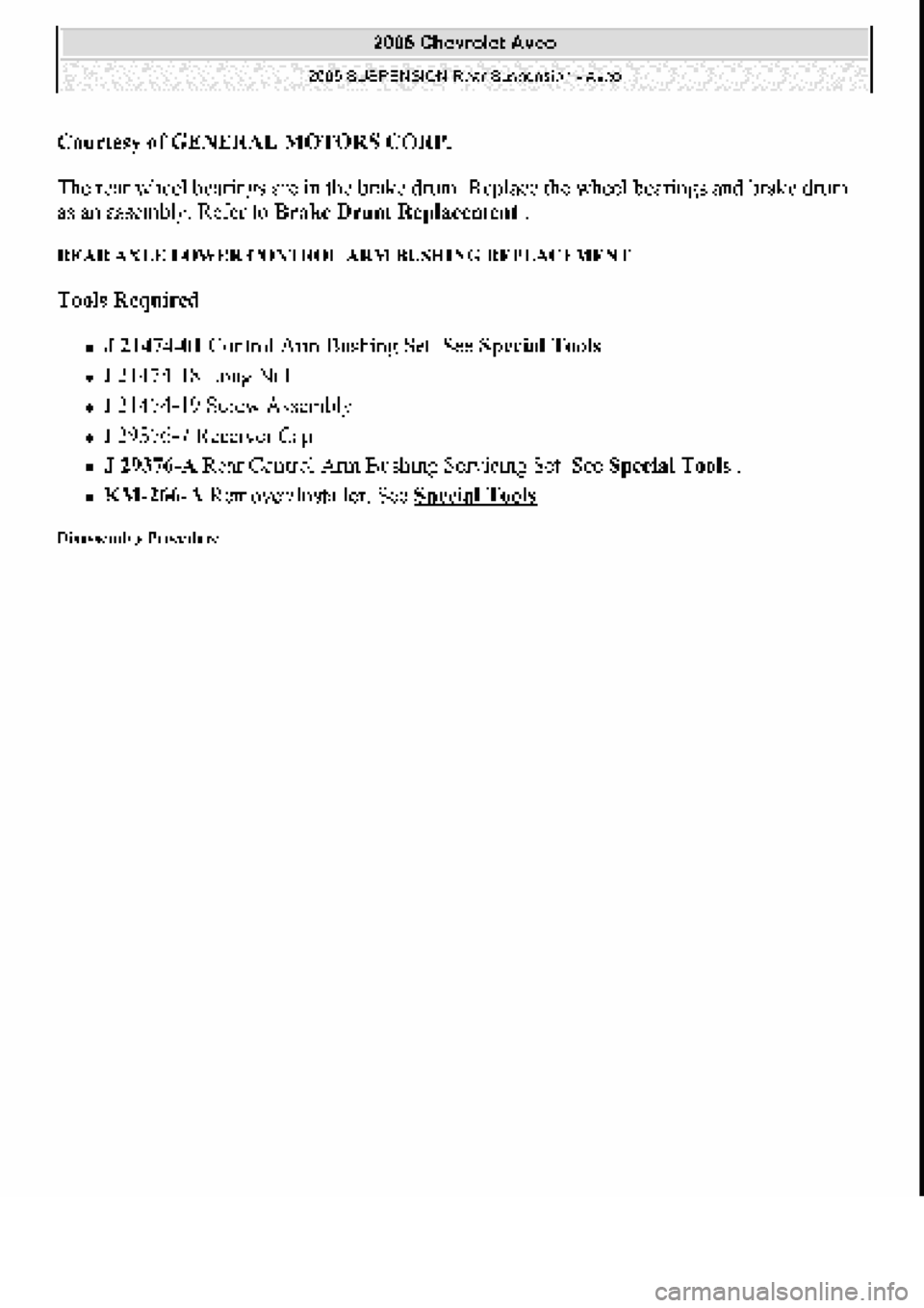 CHEVROLET AVEO 2002 Service Repair Manual CHEVROLET AVEO 2002 Service Repair Manual