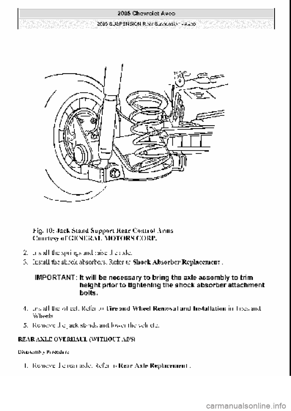 CHEVROLET AVEO 2002 Service Repair Manual CHEVROLET AVEO 2002 Service Repair Manual