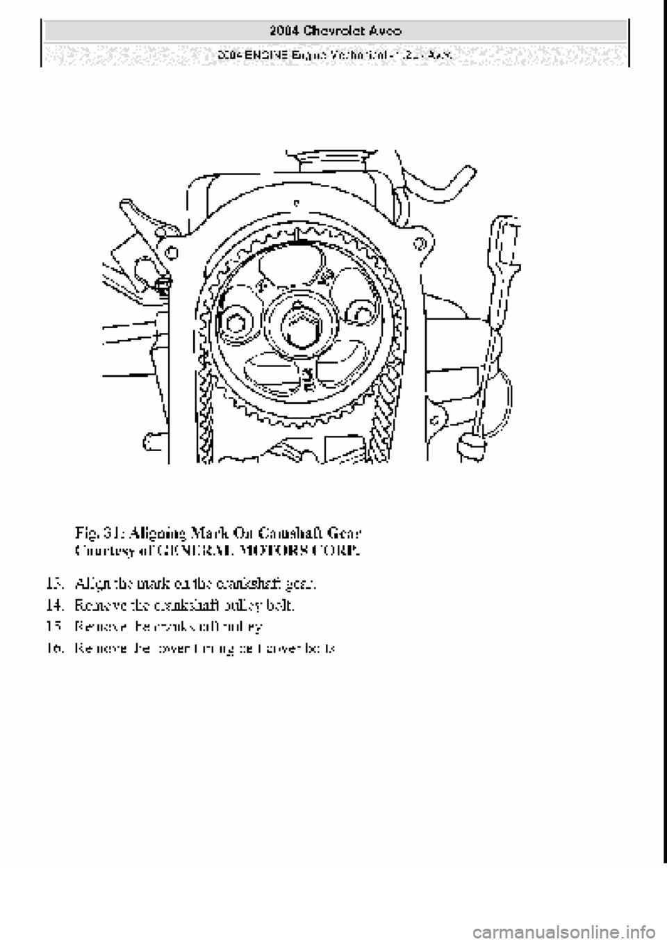 CHEVROLET AVEO 2002  Service Service Manual 