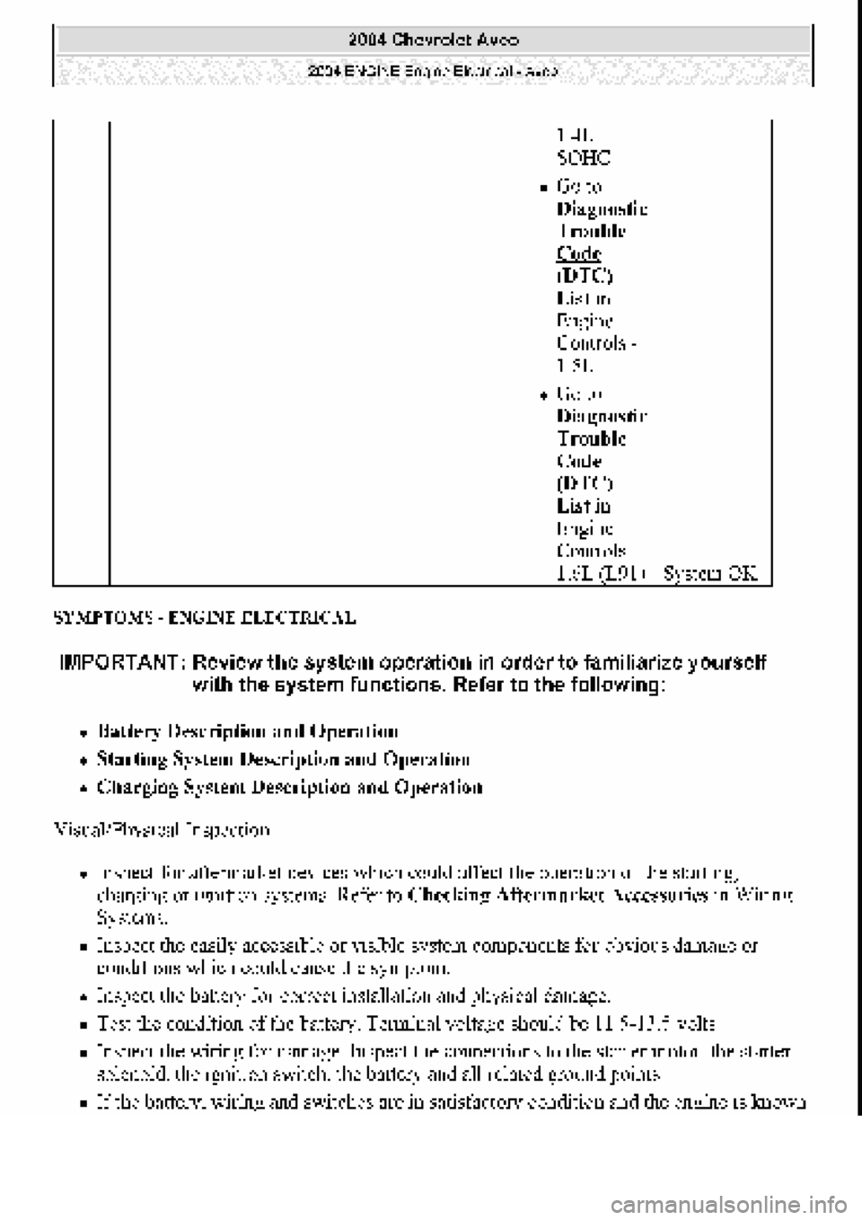 CHEVROLET AVEO 2002 Service Repair Manual CHEVROLET AVEO 2002 Service Repair Manual