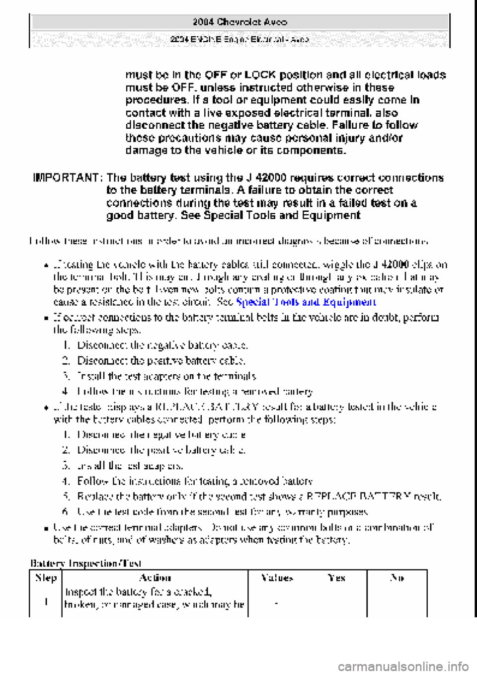 CHEVROLET AVEO 2002 Service Repair Manual CHEVROLET AVEO 2002 Service Repair Manual