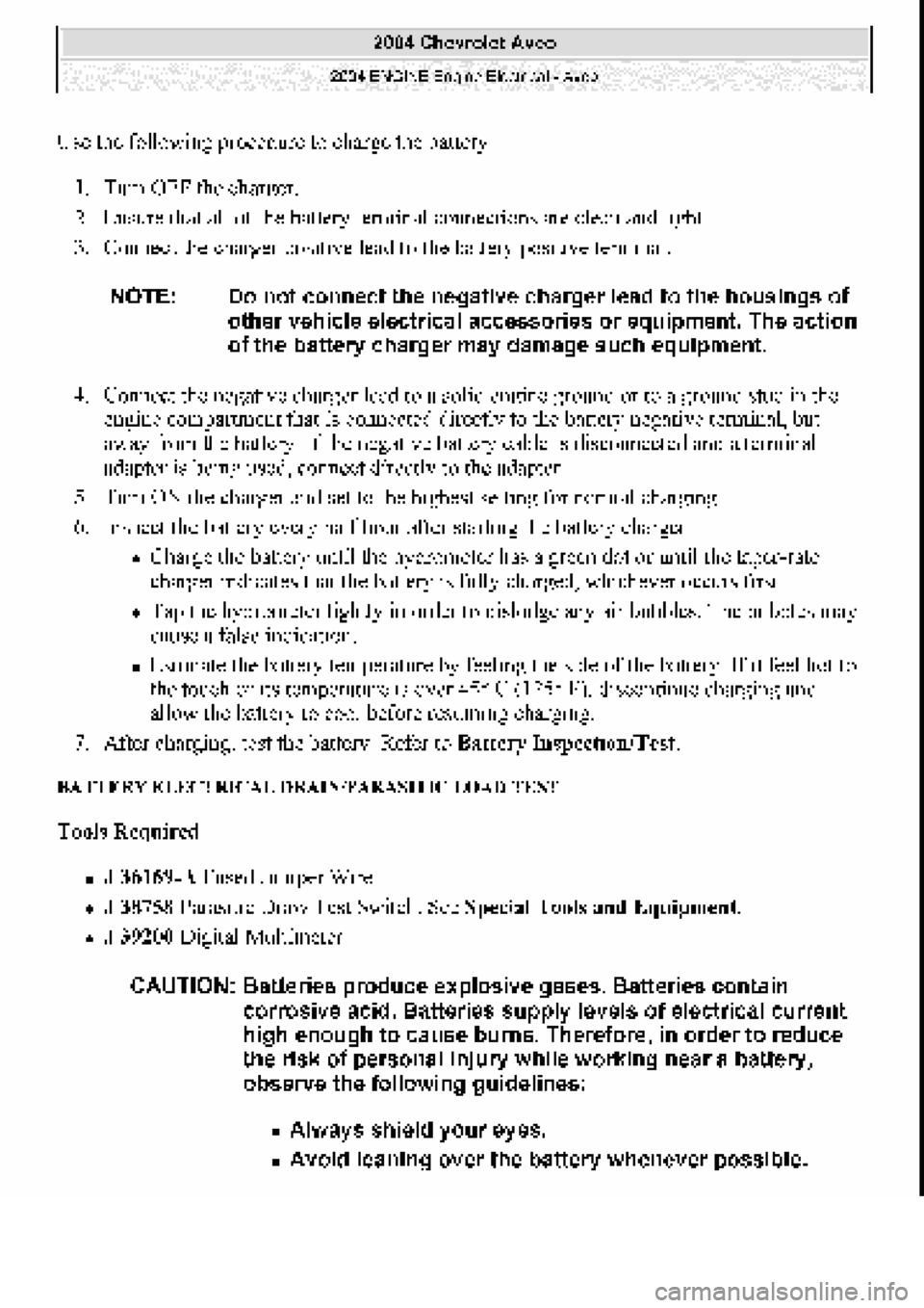 CHEVROLET AVEO 2002 Service Repair Manual CHEVROLET AVEO 2002 Service Repair Manual