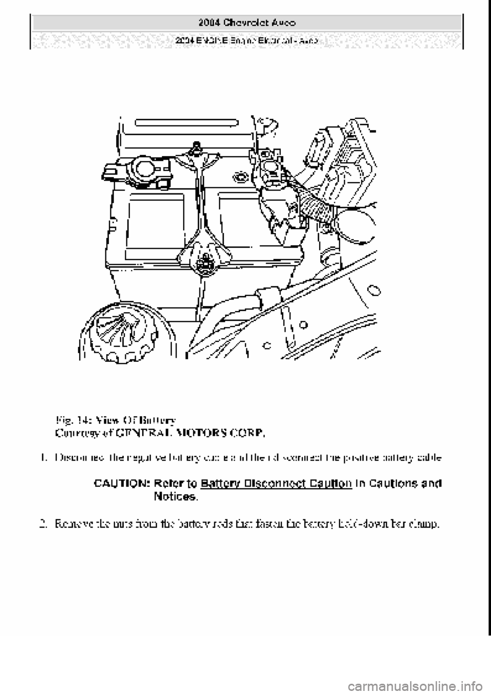 CHEVROLET AVEO 2002  Service Repair Manual 
