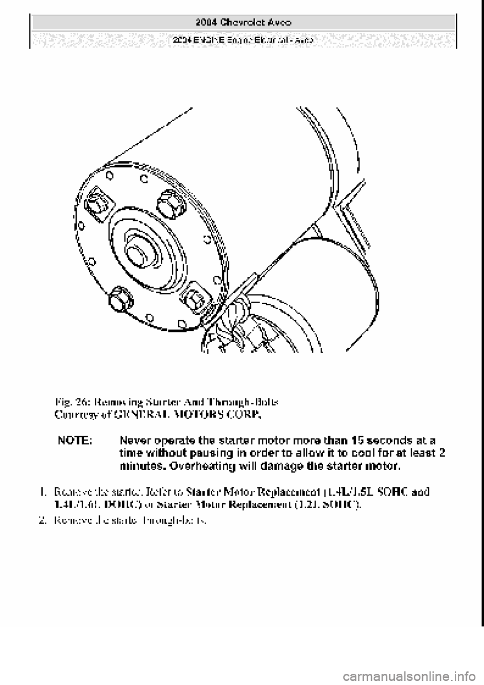 CHEVROLET AVEO 2002 Service Repair Manual CHEVROLET AVEO 2002 Service Repair Manual