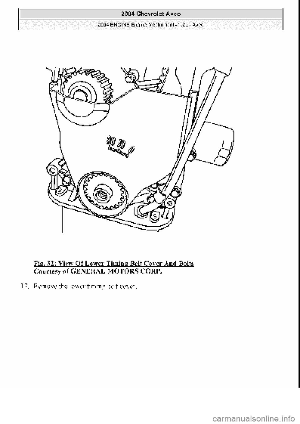 CHEVROLET AVEO 2002  Service Service Manual 