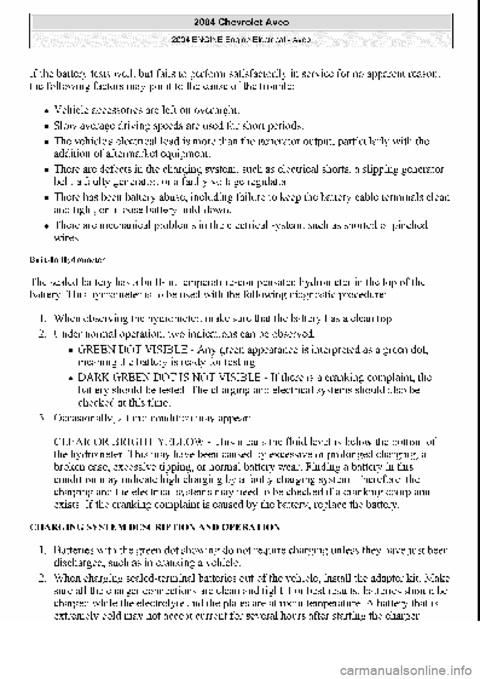 CHEVROLET AVEO 2002 Service Repair Manual CHEVROLET AVEO 2002 Service Repair Manual