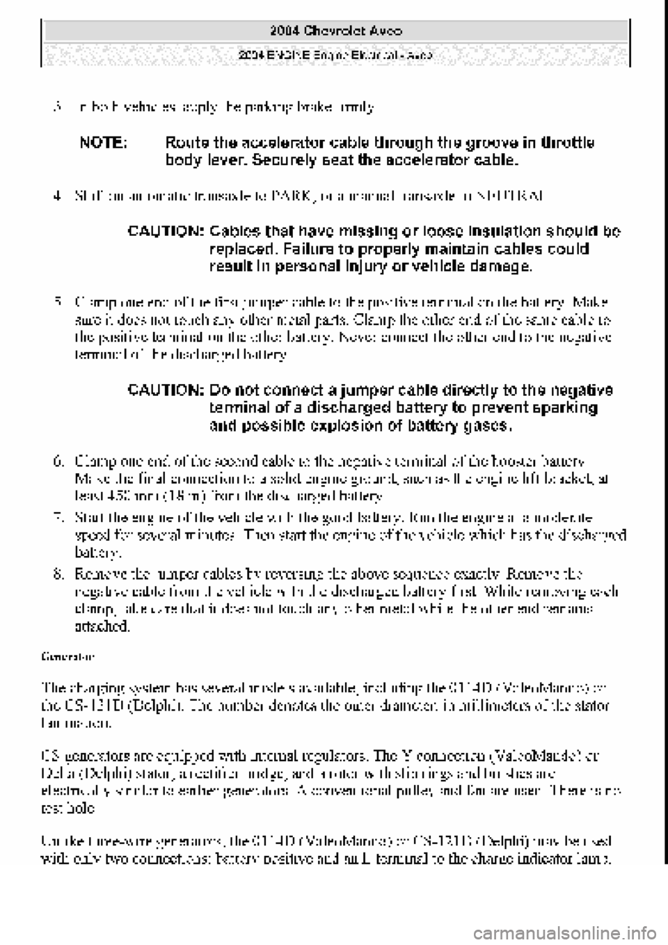 CHEVROLET AVEO 2002 Service Repair Manual CHEVROLET AVEO 2002 Service Repair Manual