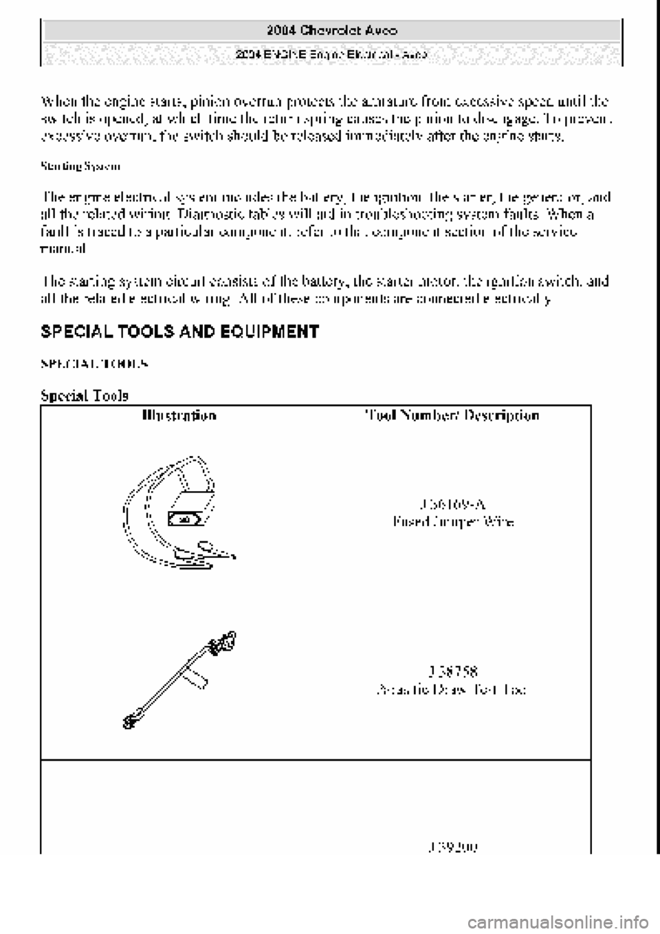 CHEVROLET AVEO 2002 Service Repair Manual CHEVROLET AVEO 2002 Service Repair Manual