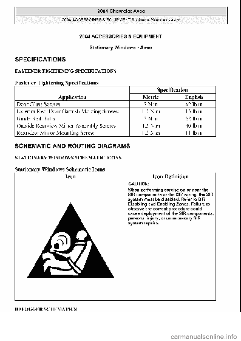 CHEVROLET AVEO 2002 Service Repair Manual CHEVROLET AVEO 2002 Service Repair Manual