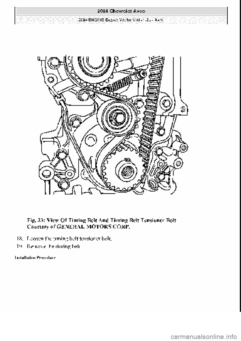 CHEVROLET AVEO 2002  Service Workshop Manual 