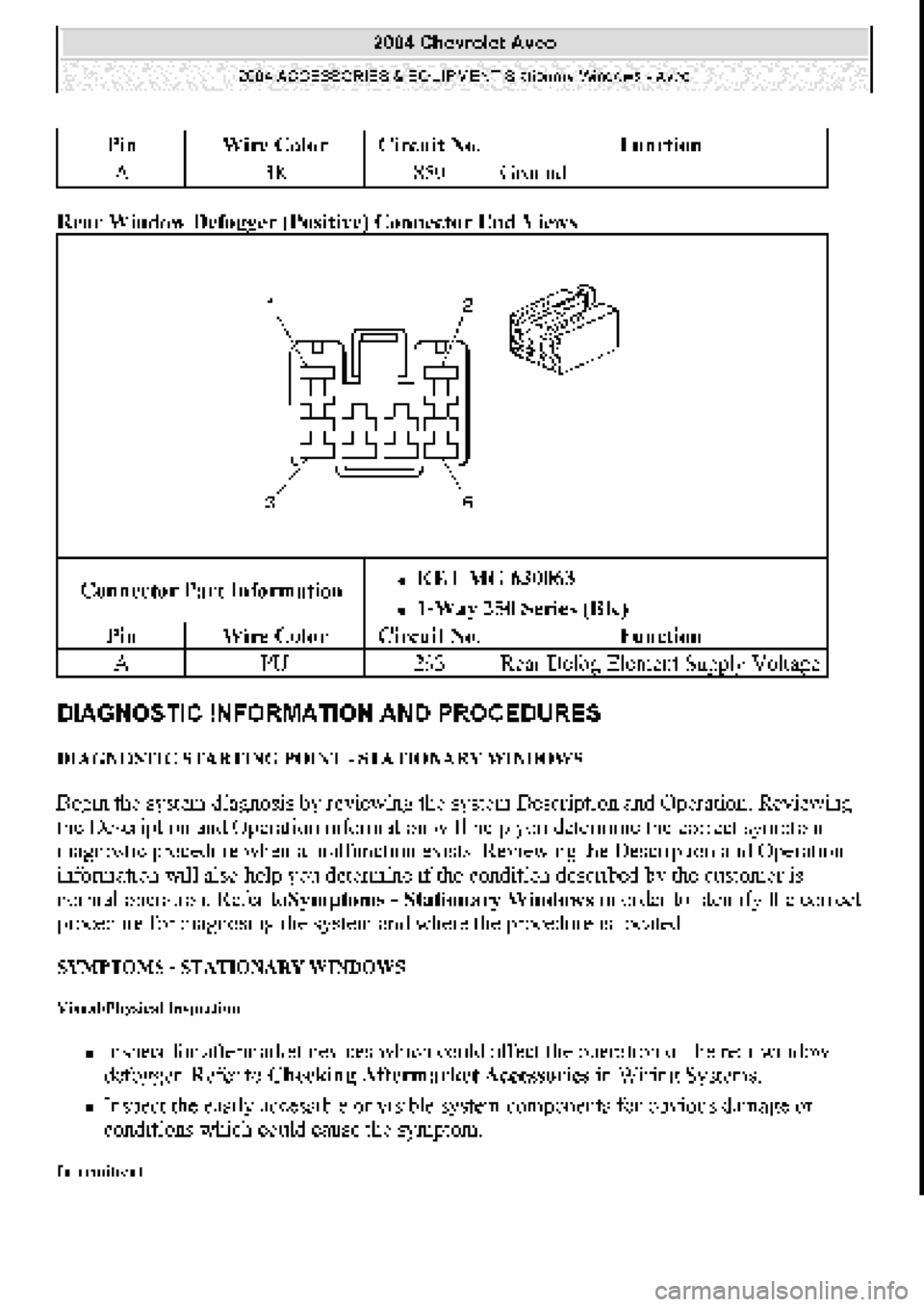 CHEVROLET AVEO 2002 Service Repair Manual CHEVROLET AVEO 2002 Service Repair Manual