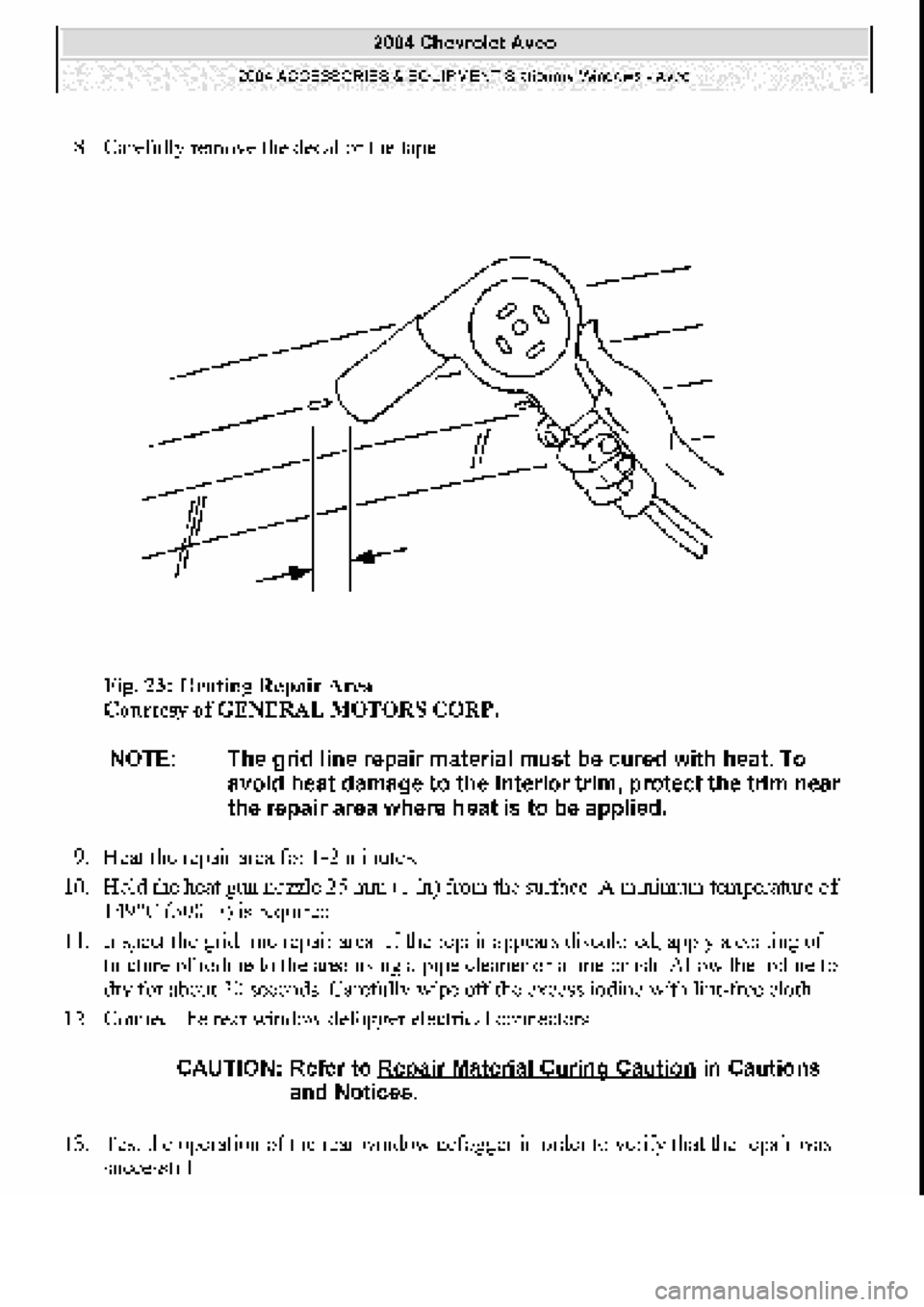 CHEVROLET AVEO 2002 Service Repair Manual CHEVROLET AVEO 2002 Service Repair Manual