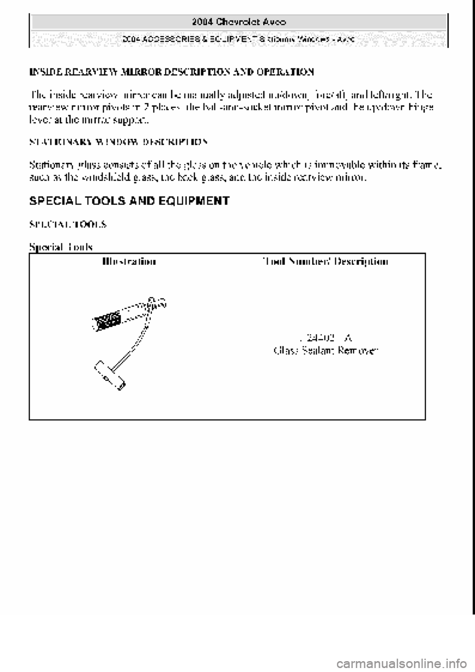 CHEVROLET AVEO 2002 Service Repair Manual CHEVROLET AVEO 2002 Service Repair Manual