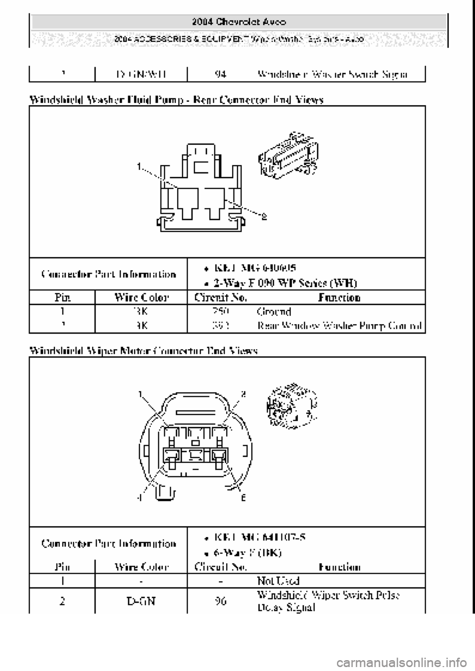 CHEVROLET AVEO 2002 Service Repair Manual CHEVROLET AVEO 2002 Service Repair Manual