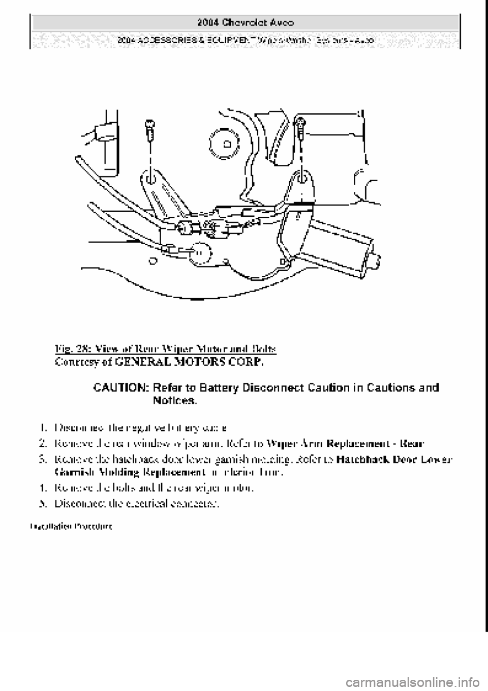 CHEVROLET AVEO 2002 Service Repair Manual CHEVROLET AVEO 2002 Service Repair Manual