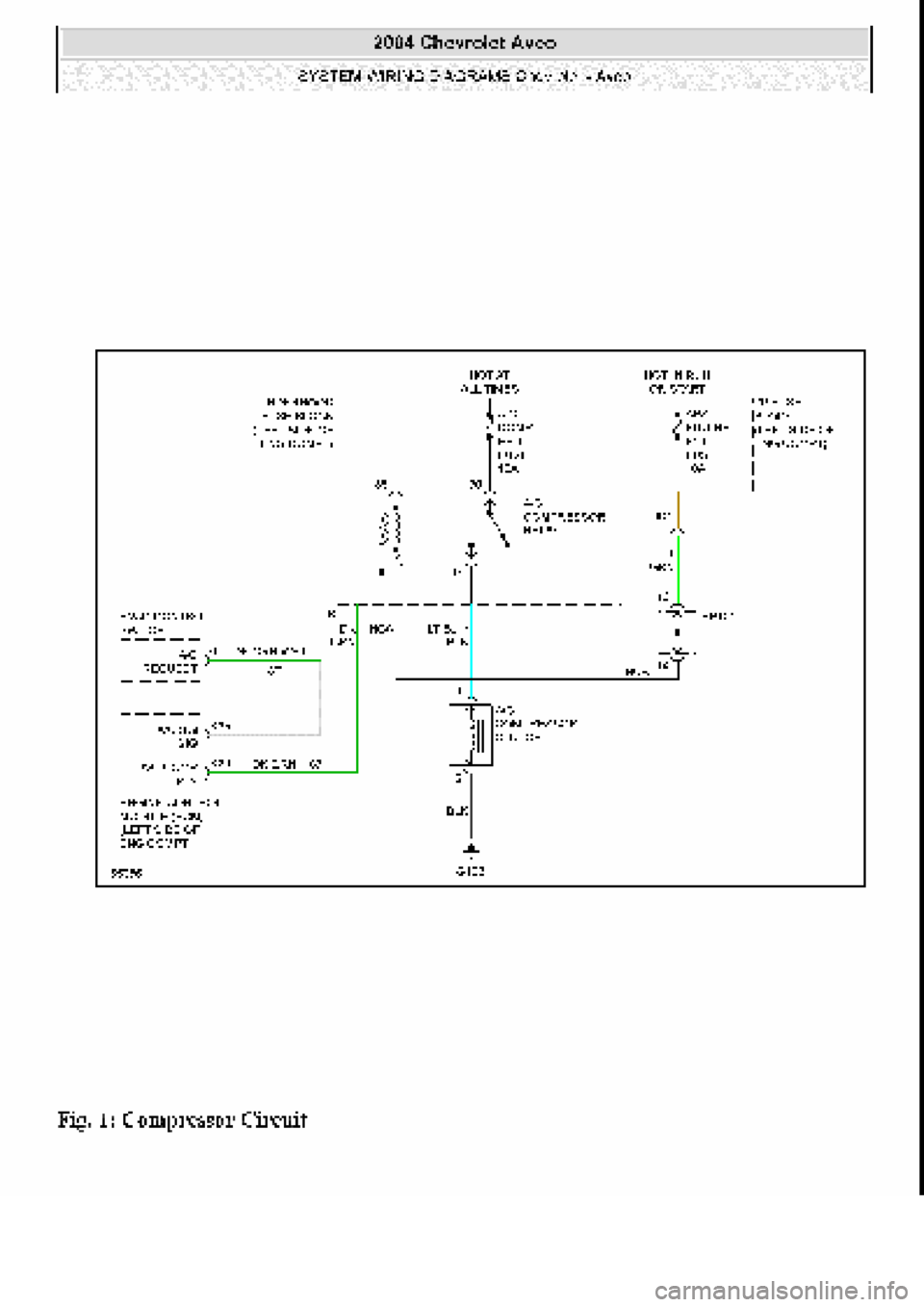 CHEVROLET AVEO 2002  Service Repair Manual 
