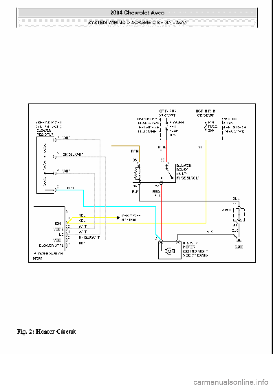 CHEVROLET AVEO 2002  Service Repair Manual 