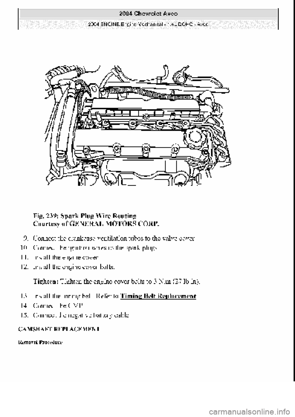 CHEVROLET AVEO 2002 Service Repair Manual CHEVROLET AVEO 2002 Service Repair Manual
