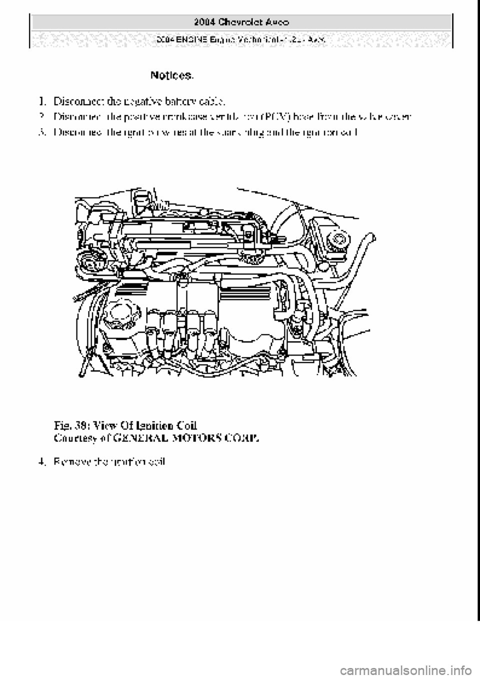 CHEVROLET AVEO 2002 Service Workshop Manual CHEVROLET AVEO 2002 Service Workshop Manual