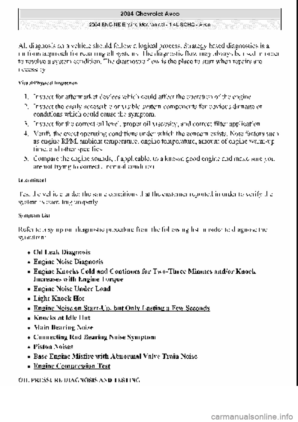 CHEVROLET AVEO 2002  Service Repair Manual 