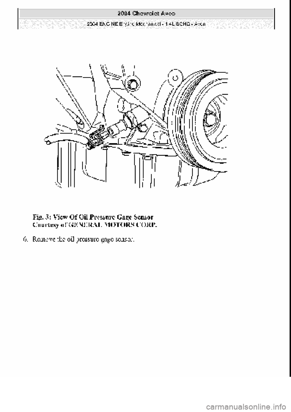 CHEVROLET AVEO 2002  Service Repair Manual 
