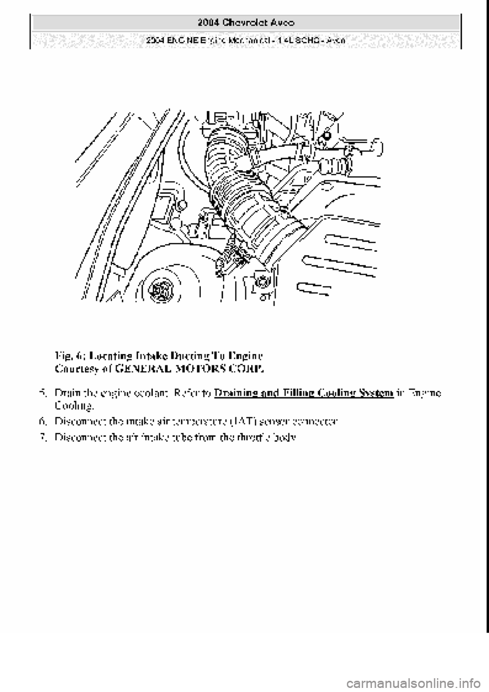 CHEVROLET AVEO 2002  Service Repair Manual 