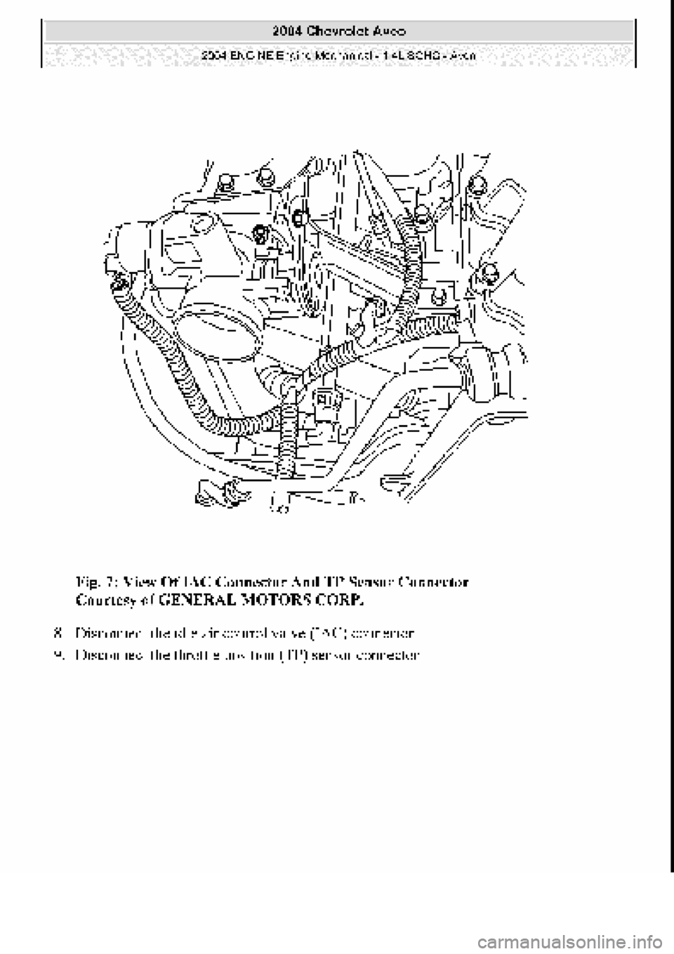 CHEVROLET AVEO 2002  Service Repair Manual 