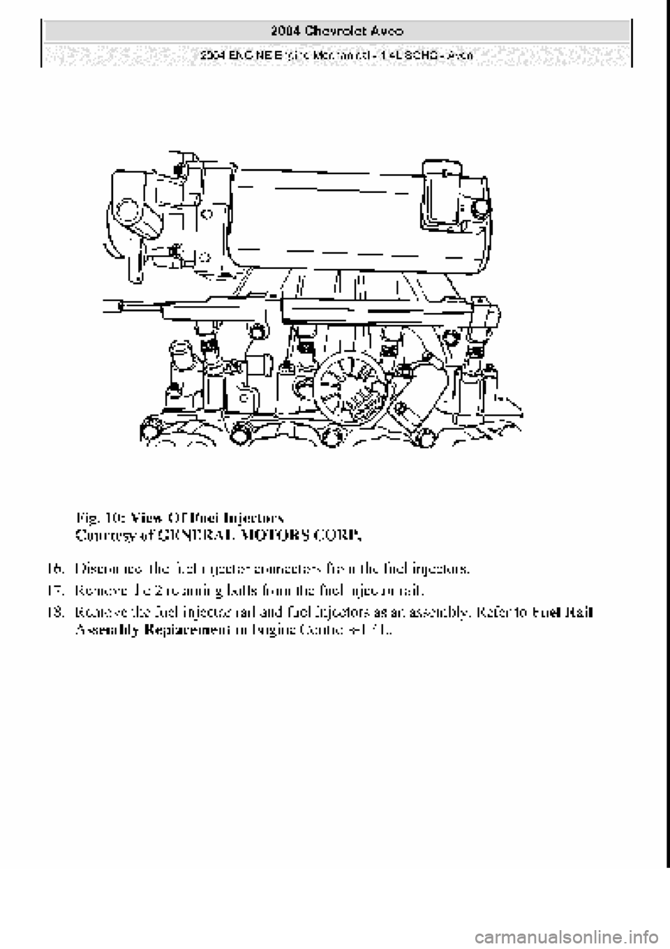 CHEVROLET AVEO 2002  Service Repair Manual 