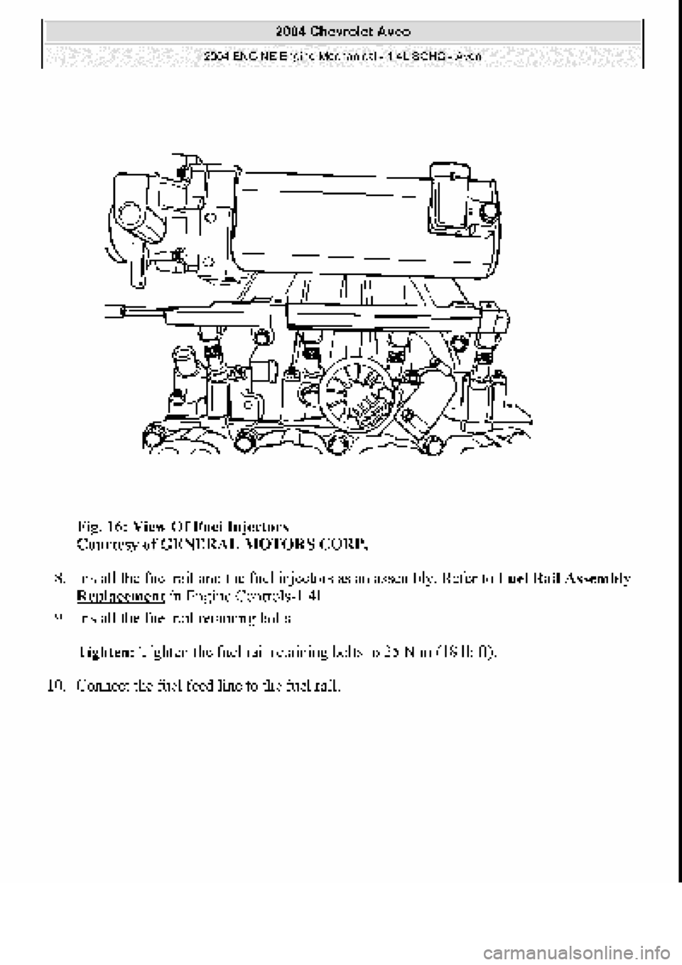 CHEVROLET AVEO 2002  Service Repair Manual 