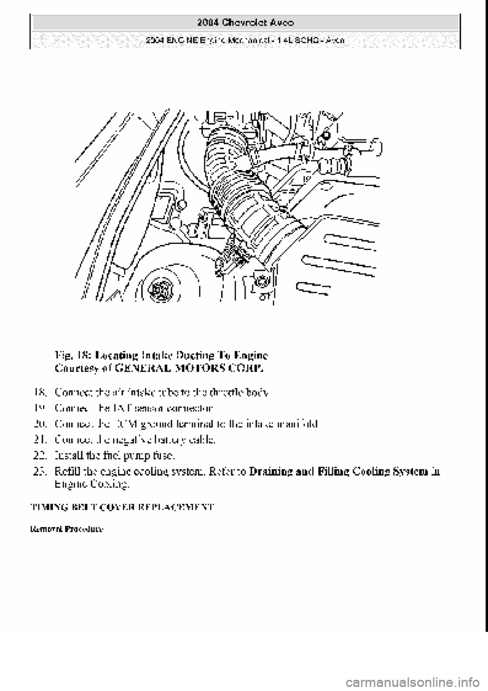 CHEVROLET AVEO 2002  Service Repair Manual 