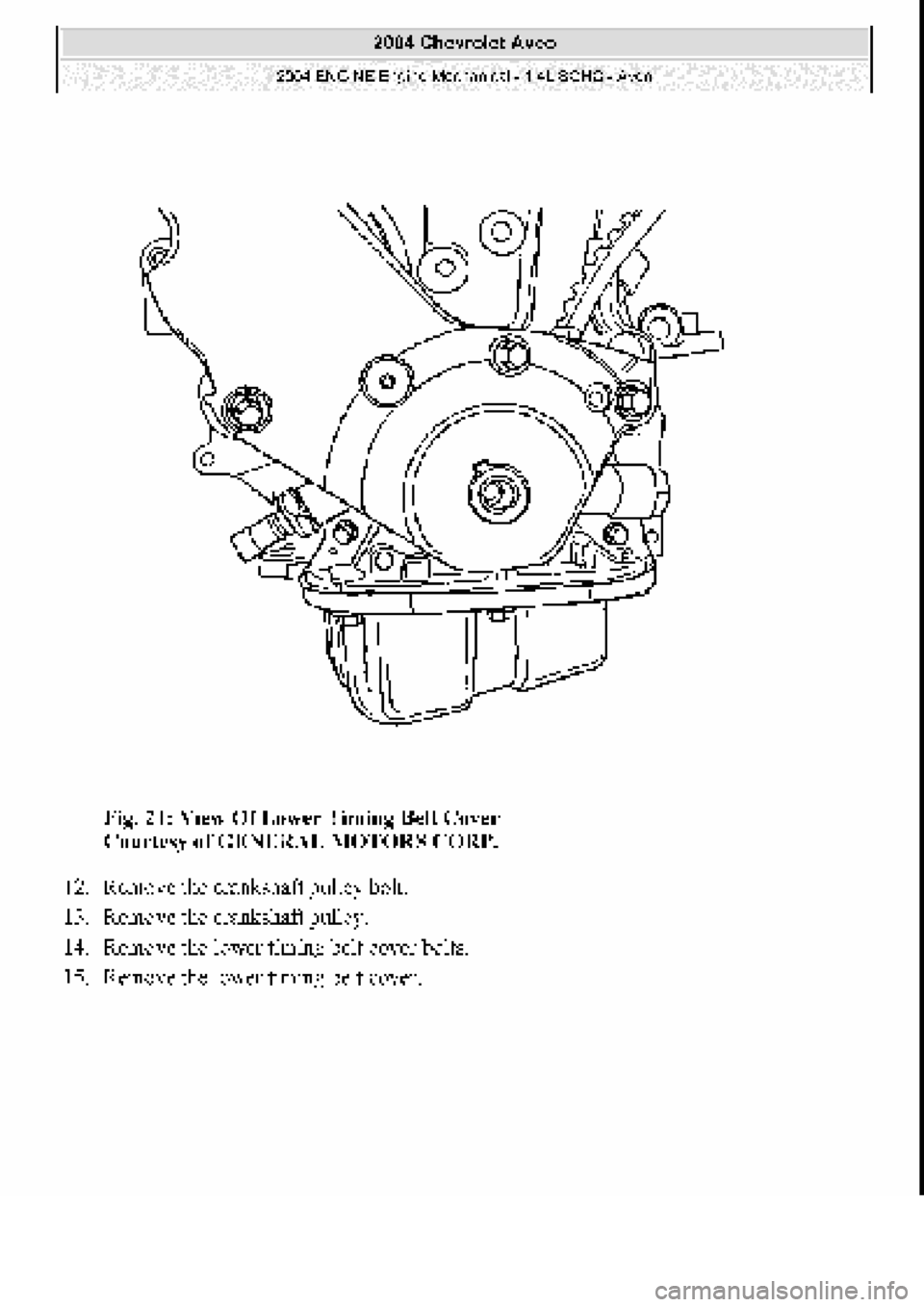 CHEVROLET AVEO 2002  Service Repair Manual 
