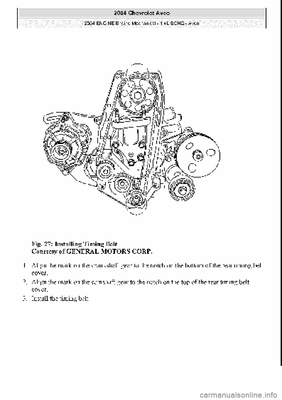 CHEVROLET AVEO 2002  Service Repair Manual 