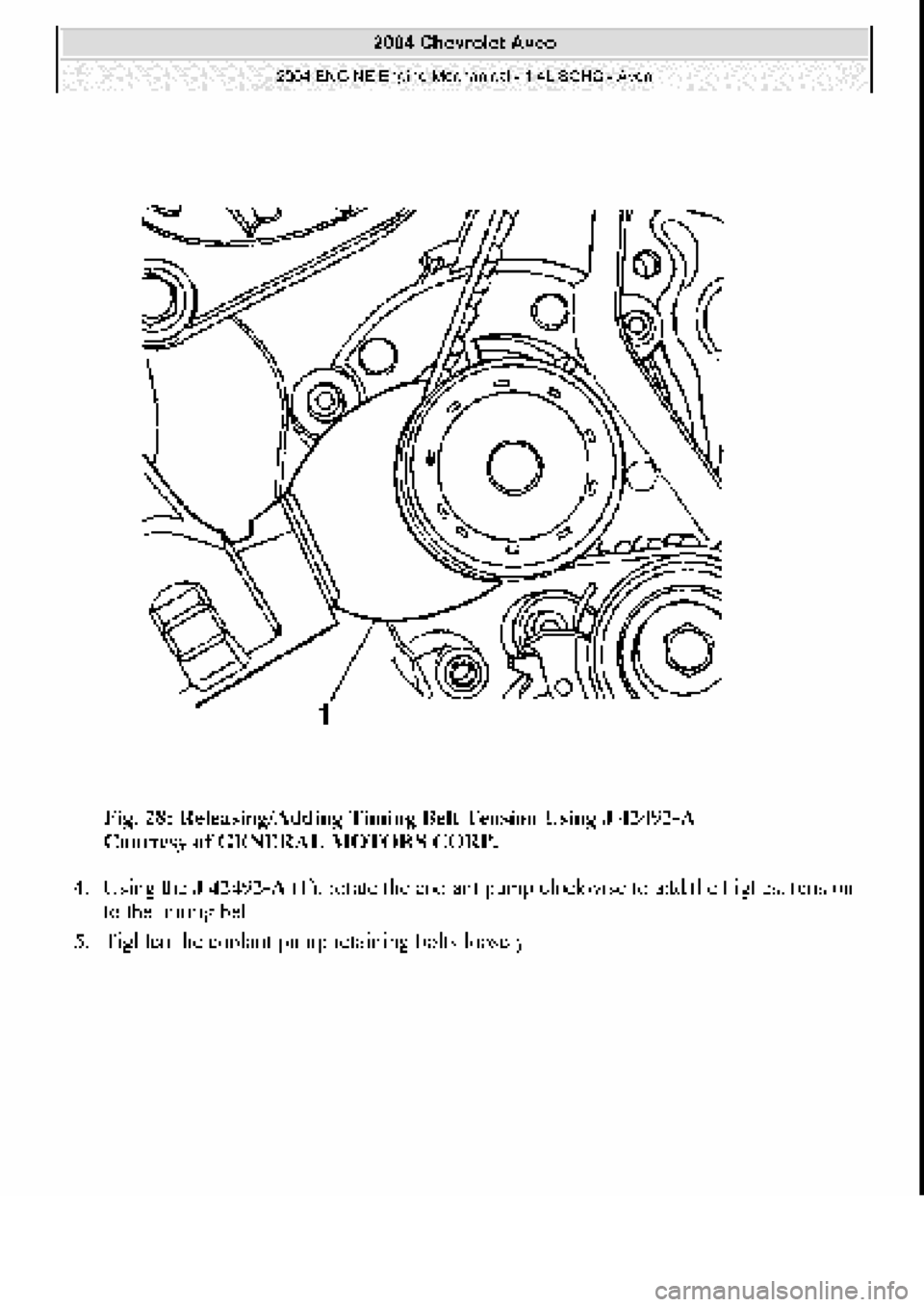 CHEVROLET AVEO 2002  Service Repair Manual 
