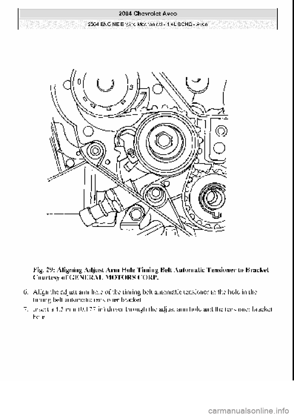CHEVROLET AVEO 2002  Service Repair Manual 