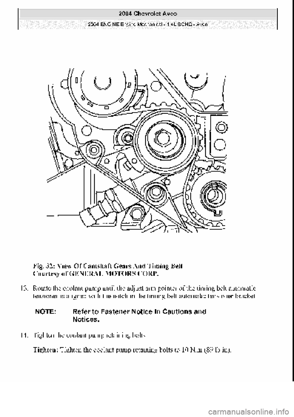 CHEVROLET AVEO 2002  Service Repair Manual 