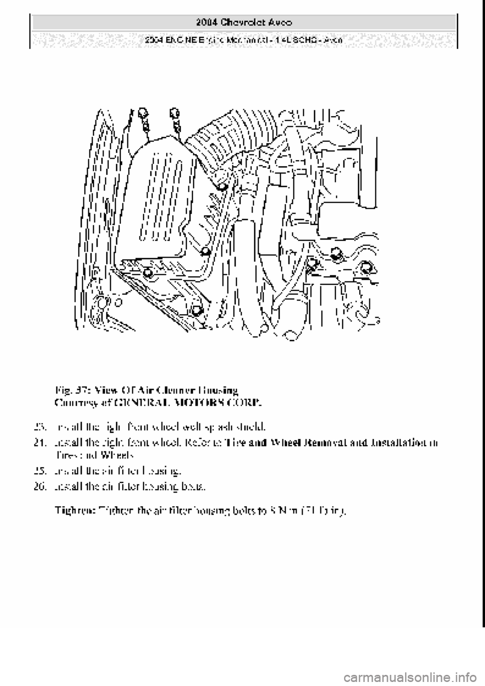 CHEVROLET AVEO 2002 Service Repair Manual CHEVROLET AVEO 2002 Service Repair Manual