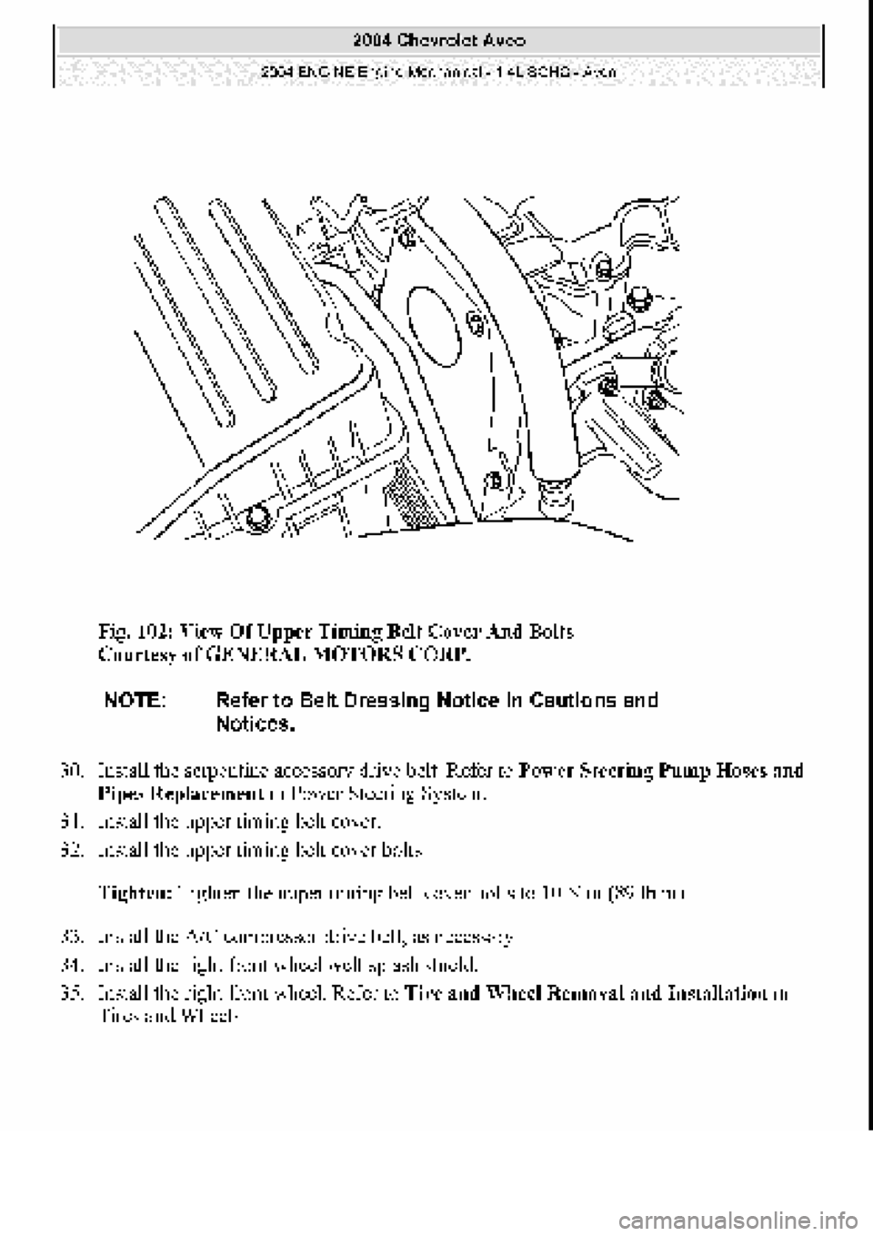 CHEVROLET AVEO 2002 Service Repair Manual CHEVROLET AVEO 2002 Service Repair Manual
