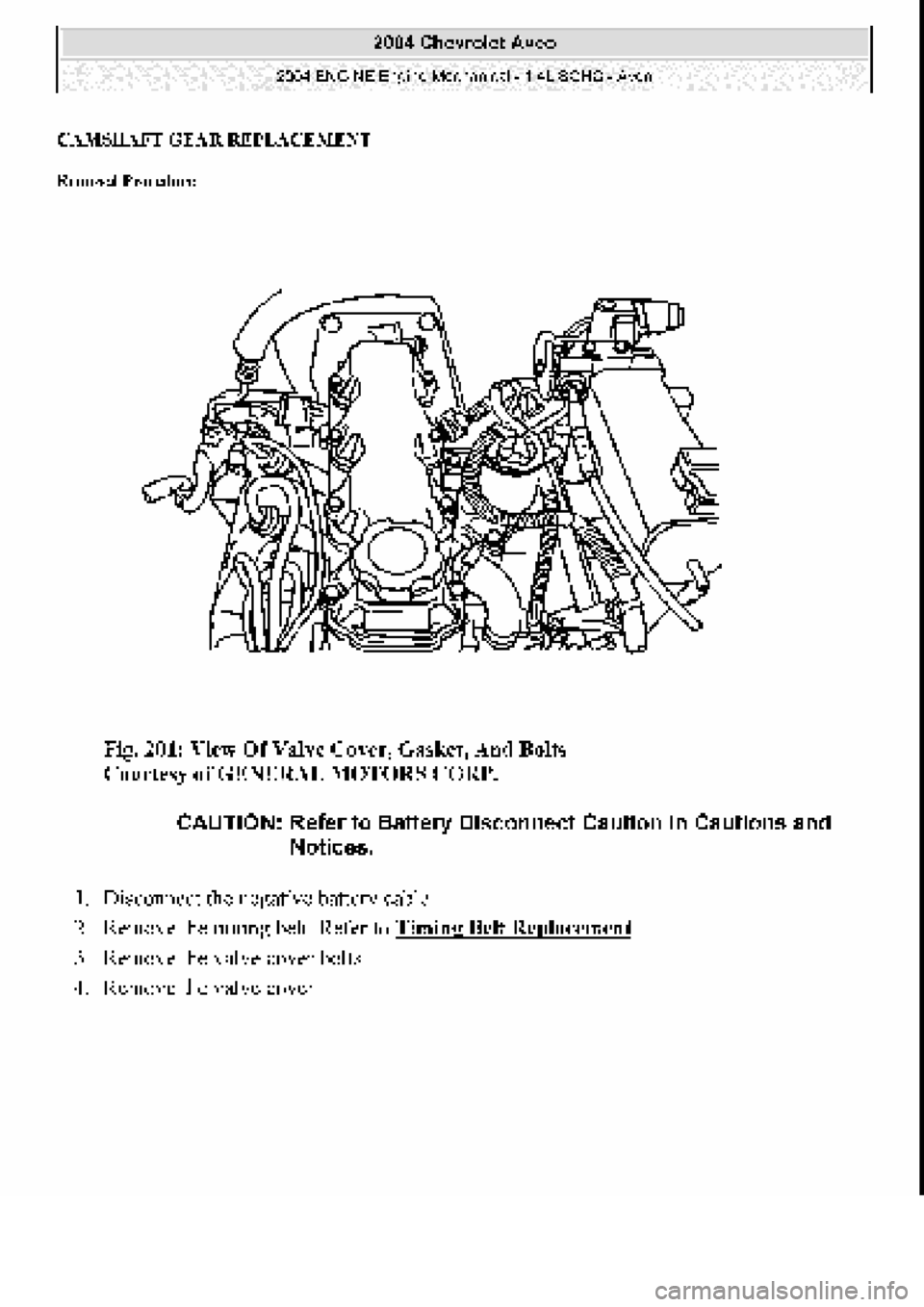 CHEVROLET AVEO 2002 Service Repair Manual CHEVROLET AVEO 2002 Service Repair Manual