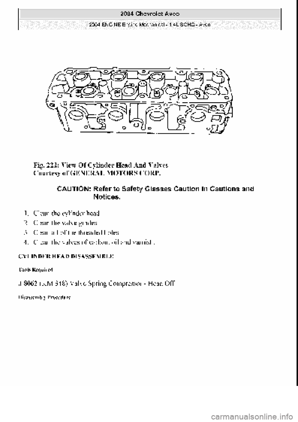 CHEVROLET AVEO 2002 Service Repair Manual CHEVROLET AVEO 2002 Service Repair Manual