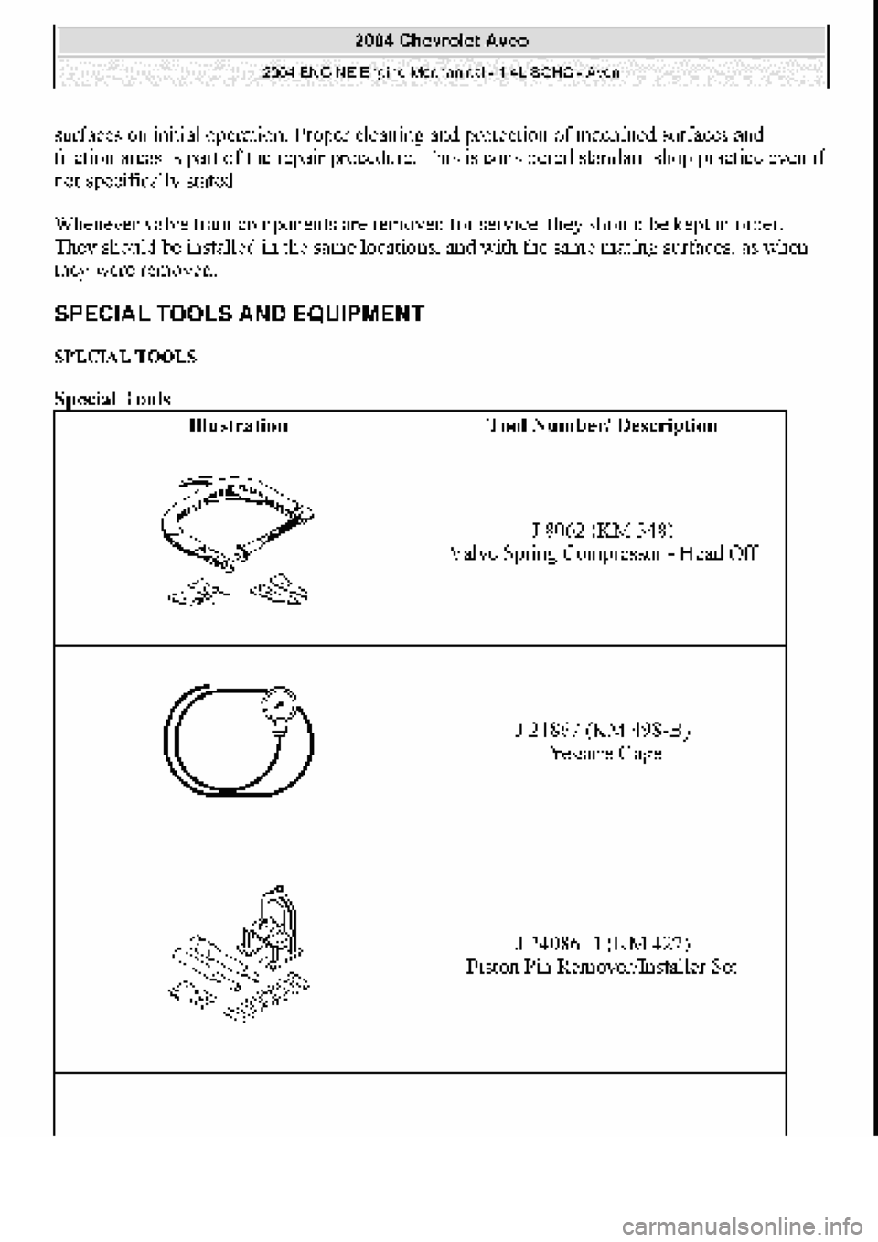 CHEVROLET AVEO 2002 Service Repair Manual CHEVROLET AVEO 2002 Service Repair Manual