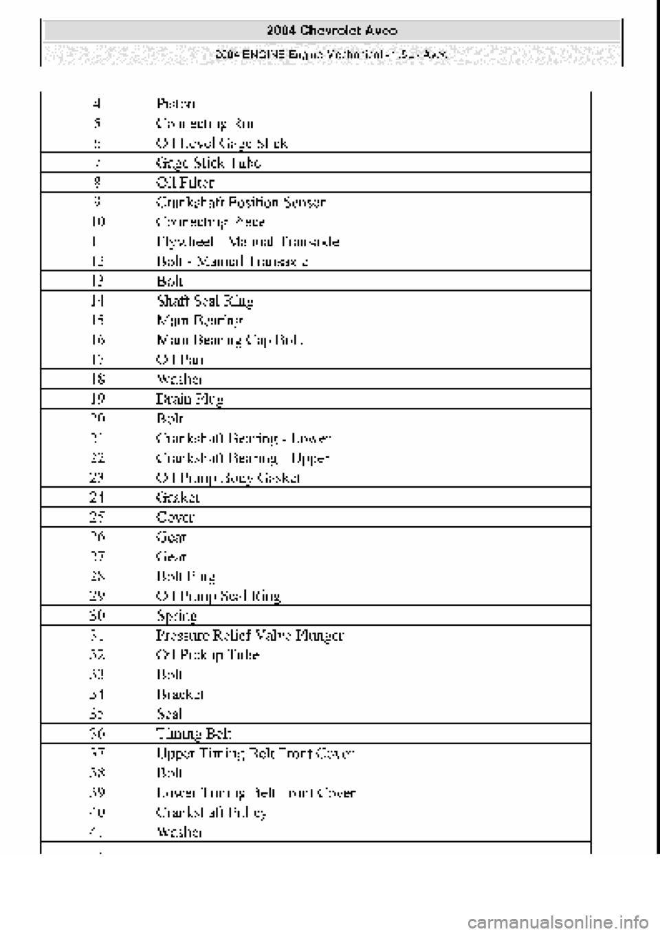 CHEVROLET AVEO 2002 Service Repair Manual CHEVROLET AVEO 2002 Service Repair Manual